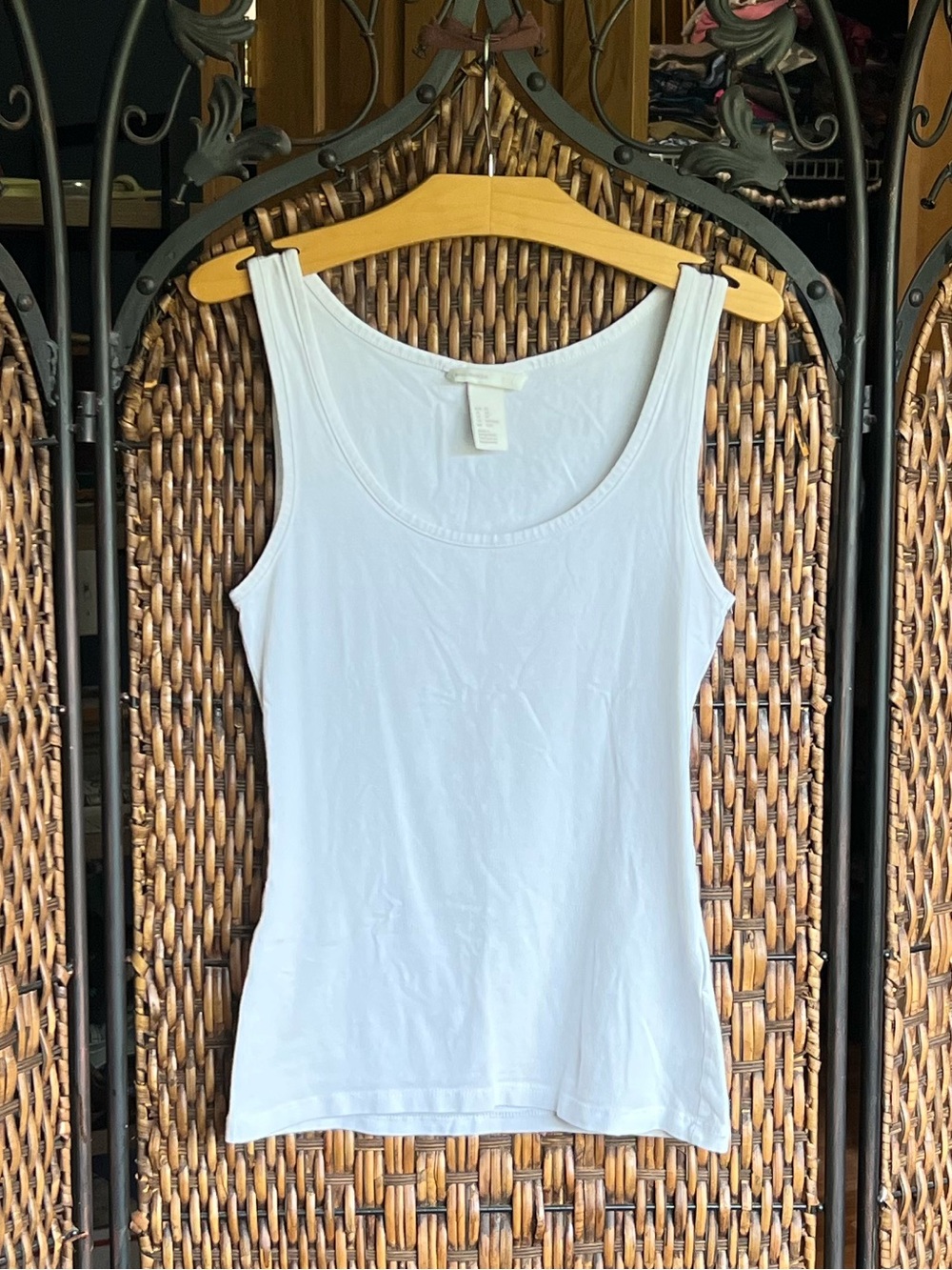 XS H&M White Cotton Tank Top
